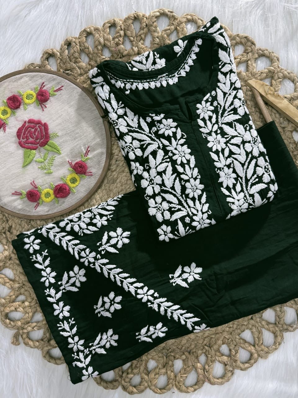 Rayon new concept Plazzo combo - chikankariofficial