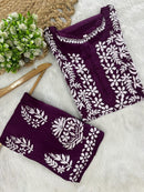 Rayon Plazzo Combo with Butas - chikankariofficial