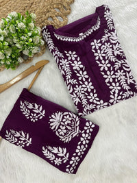 Rayon Plazzo Combo with Butas - chikankariofficial