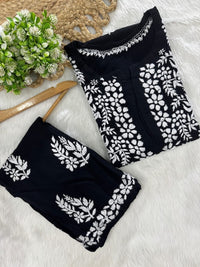 Rayon Plazzo Combo with Butas - chikankariofficial