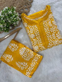 Rayon Plazzo Combo with Butas - chikankariofficial