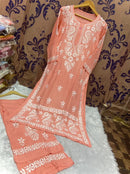 Rayon Silk with Heavywork Plazzo set - chikankariofficial