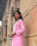 Rayon Traditional Chikan Angrakha - chikankariofficial