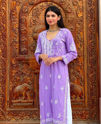 Rayon Traditional Chikan Angrakha - chikankariofficial
