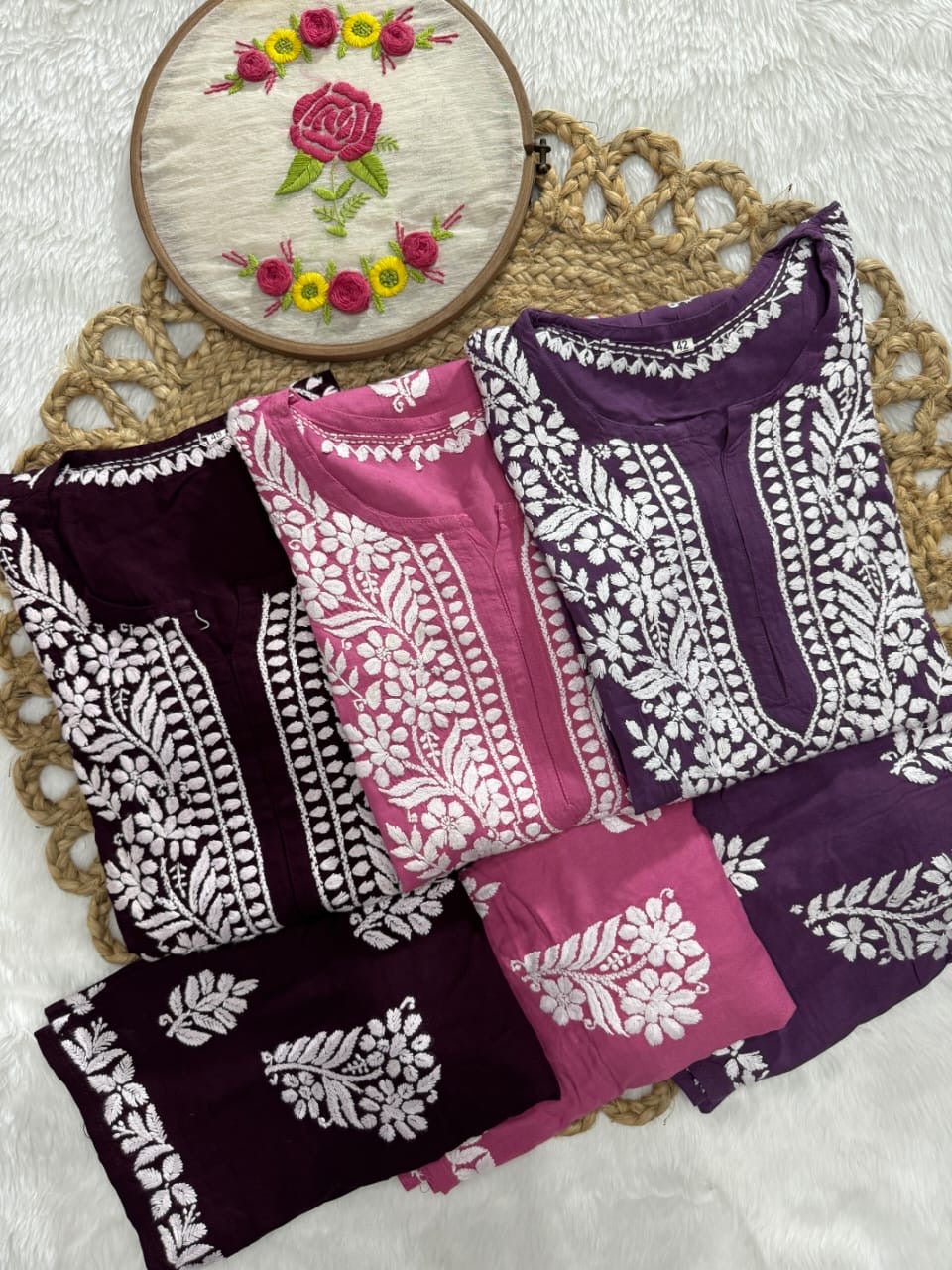 Rayon Trending Chikankari combo - chikankariofficial