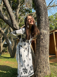 ( Rishita Special )Black n White Rayon Plazzo Combo - chikankariofficial