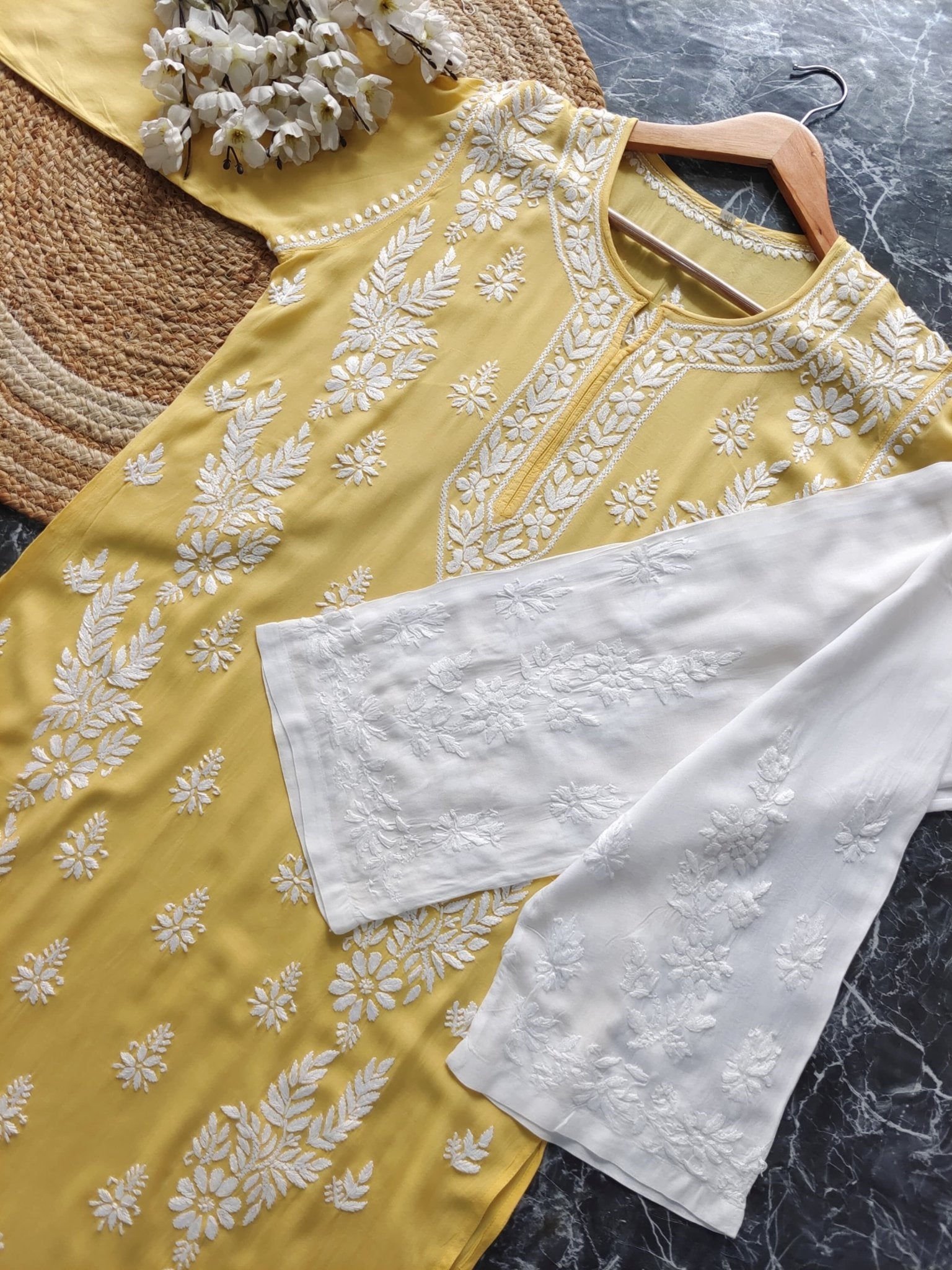 Riwayat Straight Fit Modal Kurti - chikankariofficial