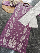 Riwayat Straight Fit Modal Kurti - chikankariofficial