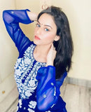 Rose keel Beautiful Georgette Kurtis - chikankariofficial