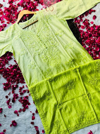 Rose ombre Chanderi - chikankariofficial