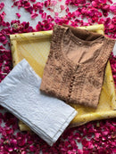 Rose ombre Chanderi - chikankariofficial