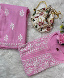 Santoshi Special Chikan Daman Co ord Set - chikankariofficial