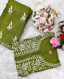 Santoshi Special Chikan Daman Co ord Set - chikankariofficial