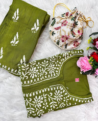 Santoshi Special Chikan Daman Co ord Set - chikankariofficial