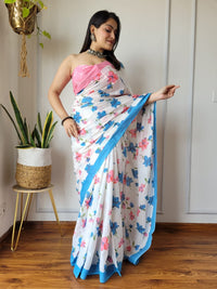 Saree With blouse 55+ Designs - chikankariofficial