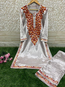 Sartin Winter special silky Plazzo Combo - chikankariofficial