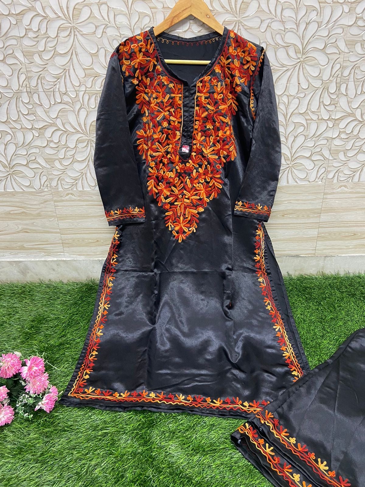 Sartin Winter special silky Plazzo Combo - chikankariofficial