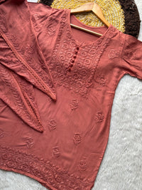 Short Kurta Dhoti Designed With modern Touch - chikankariofficial