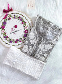 Short Mul gown with Lycra Pant💕 - chikankariofficial