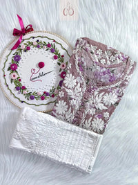 Short Mul gown with Lycra Pant💕 - chikankariofficial