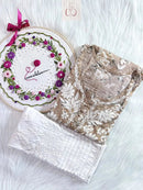 Short Mul gown with Lycra Pant💕 - chikankariofficial