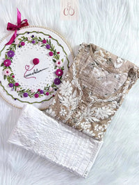 Short Mul gown with Lycra Pant💕 - chikankariofficial