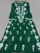 Side rose Bell Modal Kurta - chikankariofficial