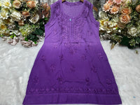 Sleeveless Dobby Cotton Short Top - chikankariofficial