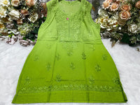 Sleeveless Dobby Cotton Short Top - chikankariofficial