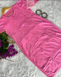 Slub Cotton Dyed Kurtis - chikankariofficial