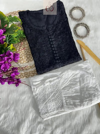 Slub Cotton Dyed Kurtis - chikankariofficial