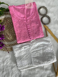 Slub Cotton Dyed Kurtis - chikankariofficial