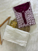 Soft & Breezy Elegant Modal Cotton Heavy kurtis - chikankariofficial