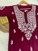 Soft & Breezy Elegant Modal Cotton Heavy kurtis - chikankariofficial