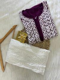 Soft & Breezy Elegant Modal Cotton Heavy kurtis - chikankariofficial