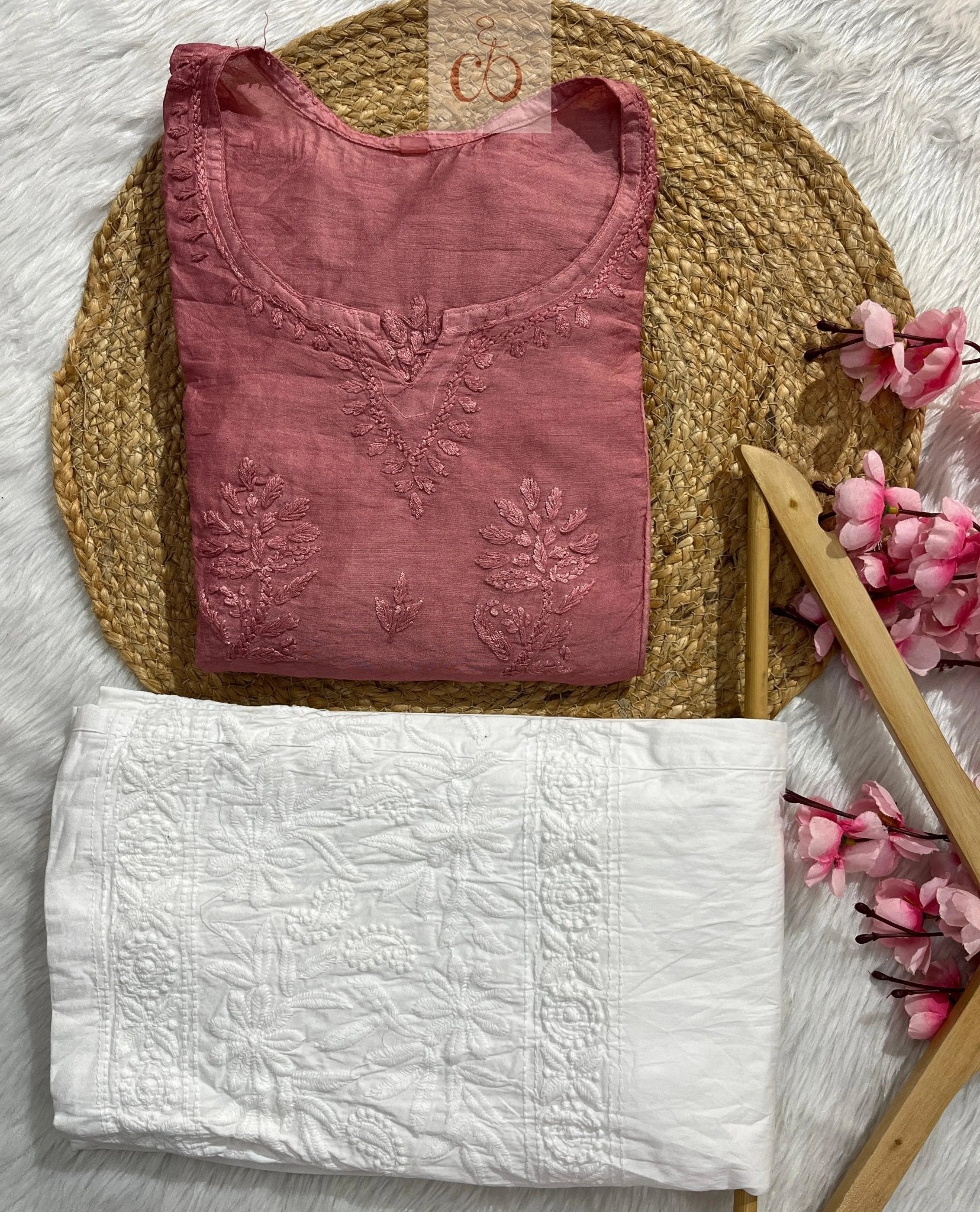 Soft Chanderi Short atop - chikankariofficial