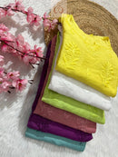 Soft Chanderi Short atop - chikankariofficial