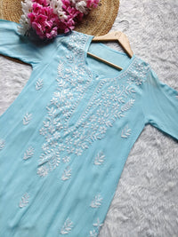 Soft Modal Gala buti Kurti - chikankariofficial