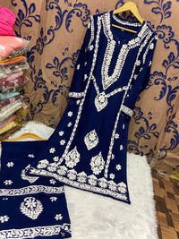 Soft n silky Premium Reyon fabric Plazzo Set - chikankariofficial