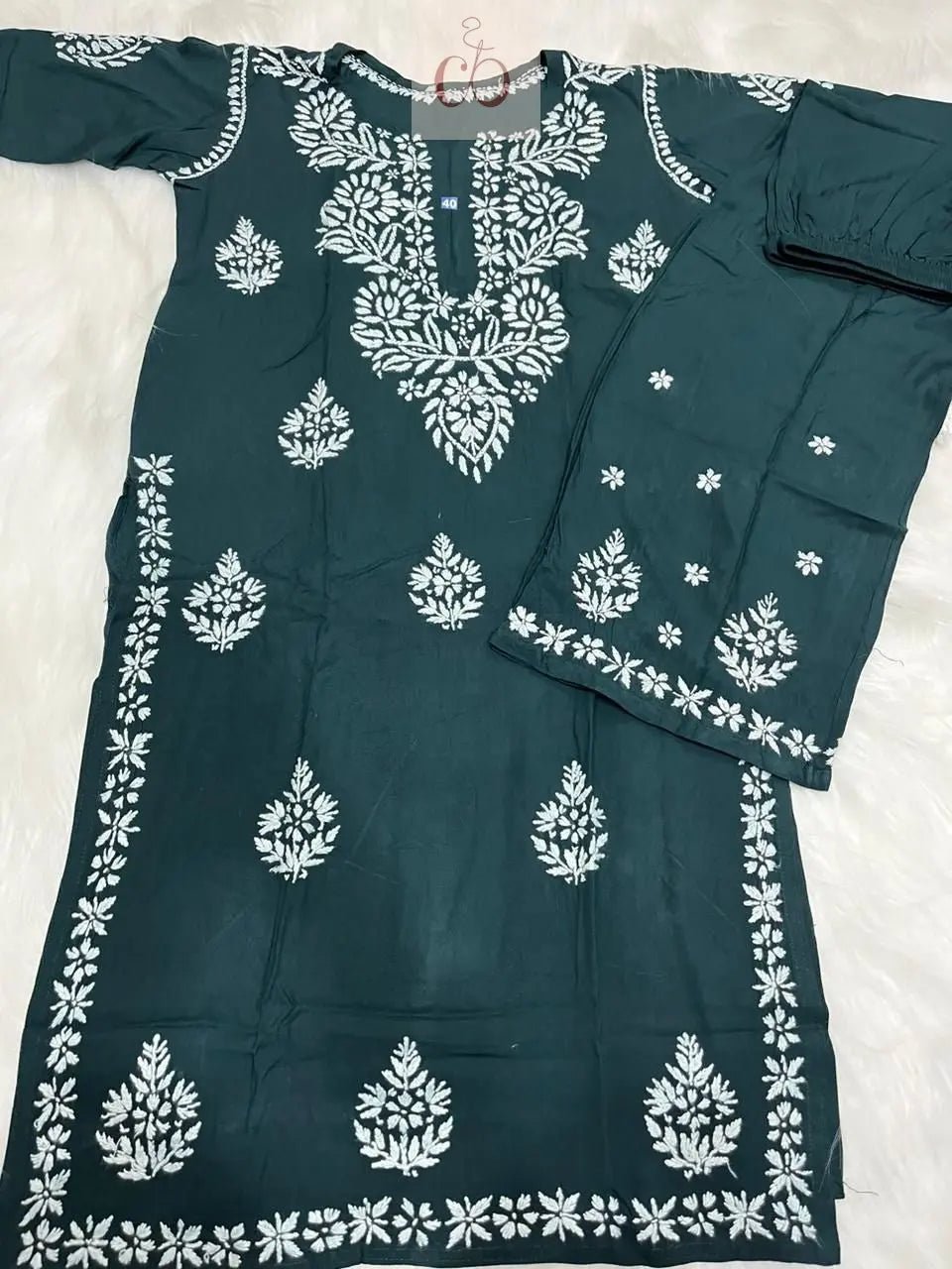 Soft Rayon Co ord Set - chikankariofficial