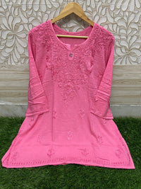 Soft Silky Rayon Short tops - chikankariofficial