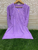 Soft Silky Rayon Short tops - chikankariofficial