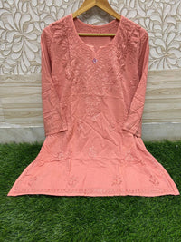 Soft Silky Rayon Short tops - chikankariofficial