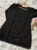 Special Light weight Dyed dobby Short Top - chikankariofficial