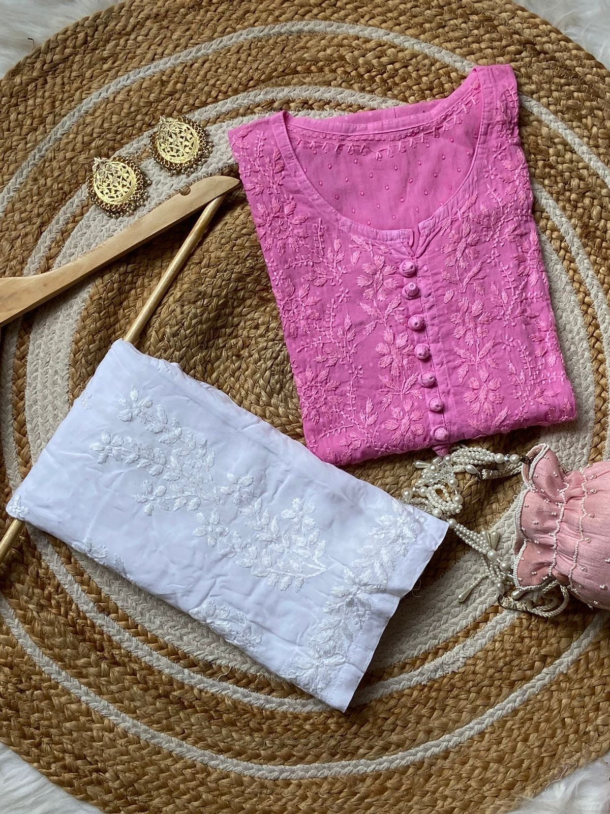 Special Sizes Dobby Cotton Kurts - chikankariofficial