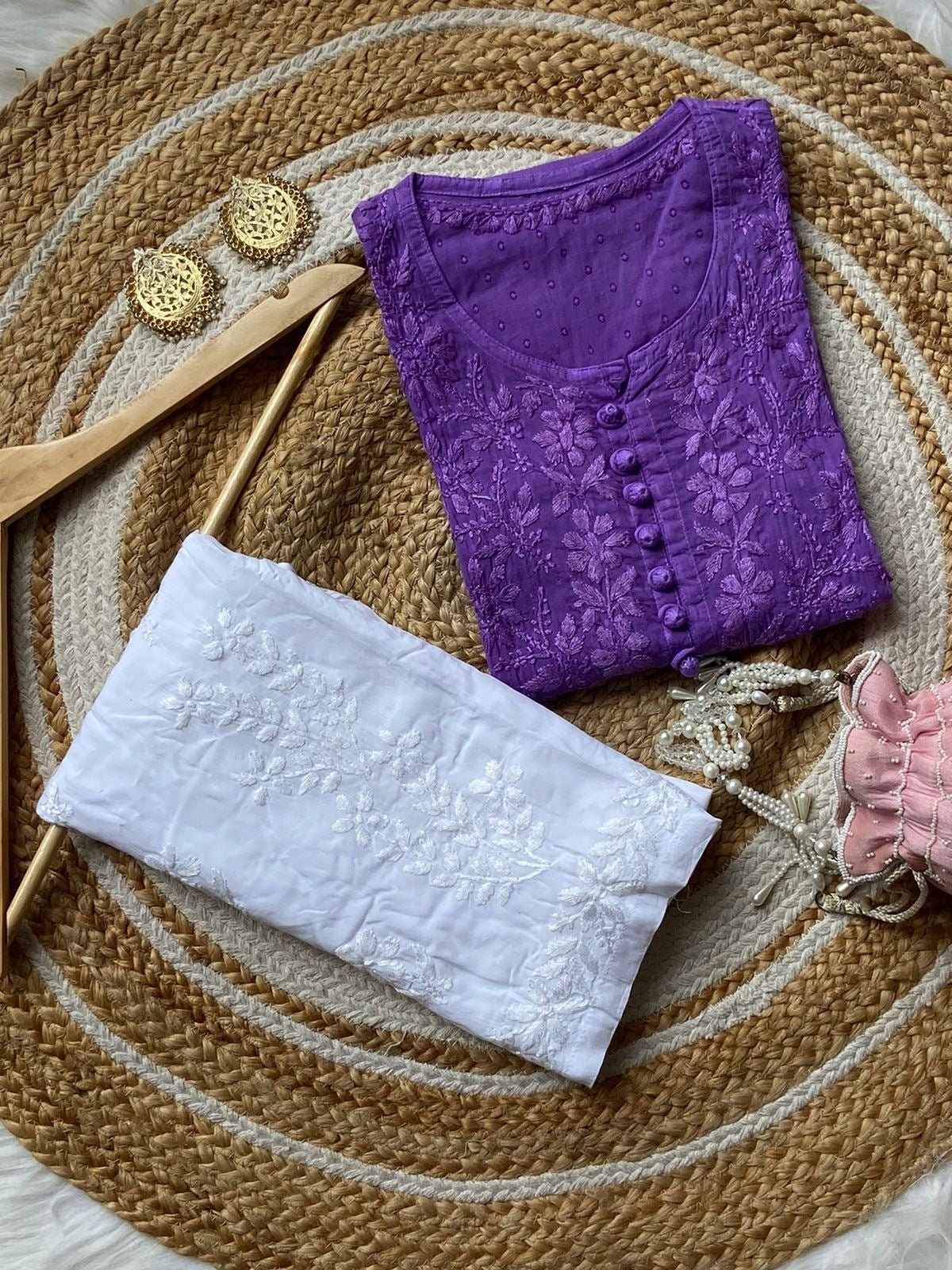 Special Sizes Dobby Cotton Kurts - chikankariofficial