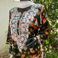 Straight Fit Rayon print kurtis - chikankariofficial