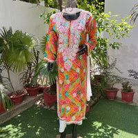 Straight Fit Rayon Riwayat Kurta - chikankariofficial