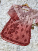 Summer Special Light Weight Ombre Dyed Short Top - chikankariofficial
