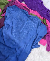 Summer Special premium soft rayon in beautifull colours (best selling kurti) - chikankariofficial